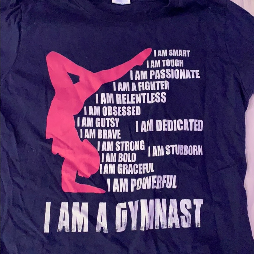 Blue gymnastics t-shirt